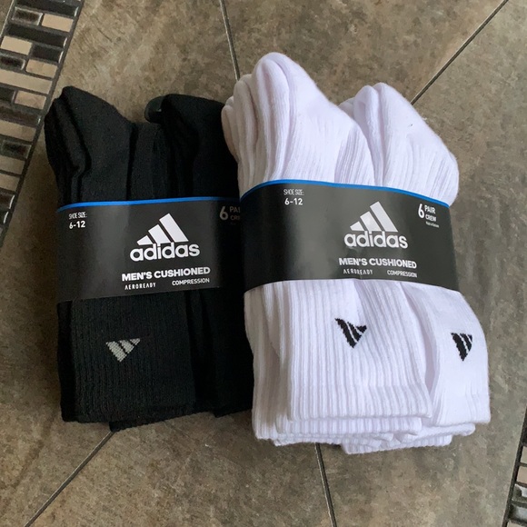 2packs-6pairssocks set Adidas Men’s Cushioned Crew - Picture 2 of 10